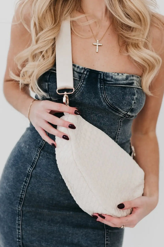 Romee Woven Saddle Bag - Crossbody Bag