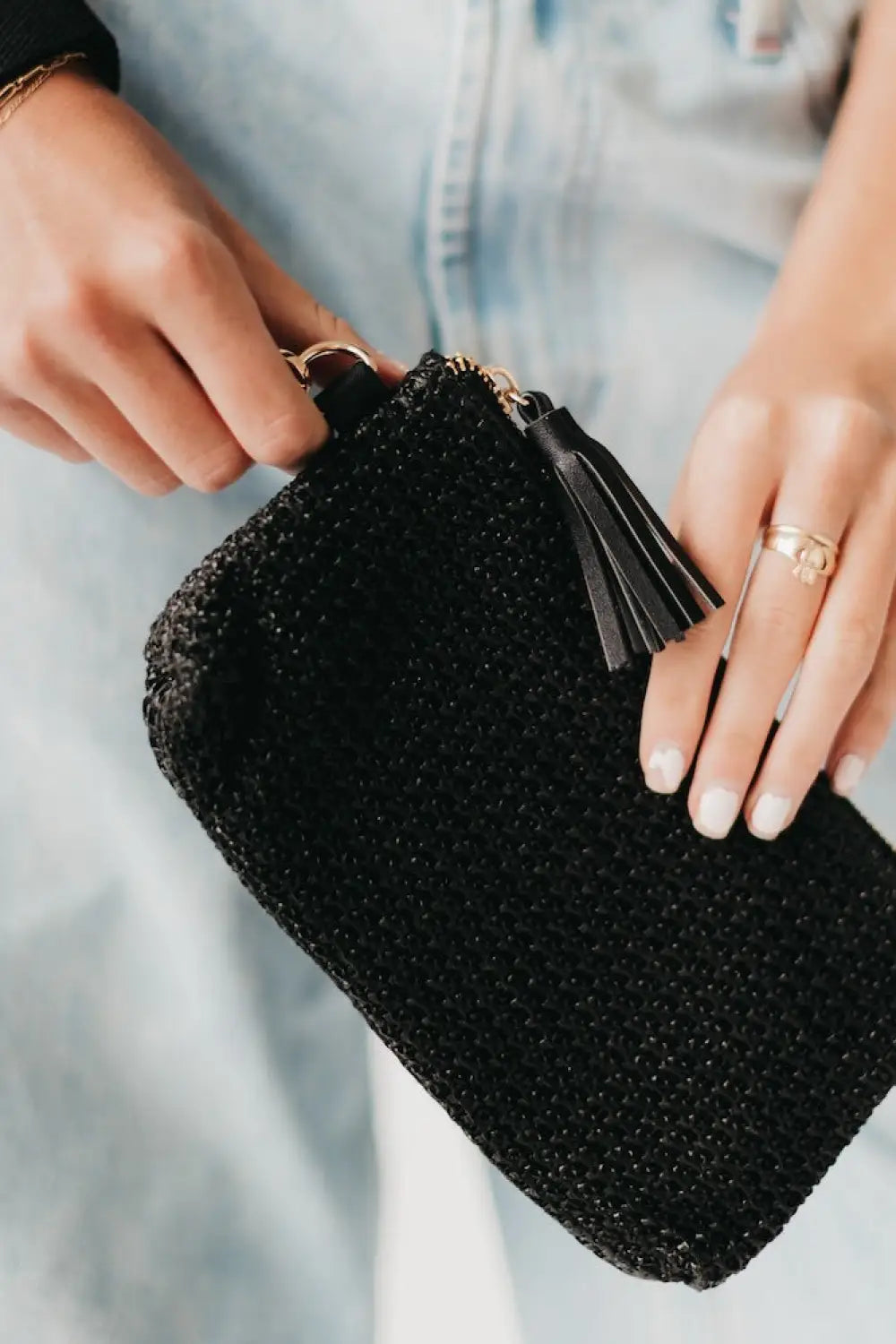 Rome Raffia Clutch Card Wallet Wristlet - Wristlet