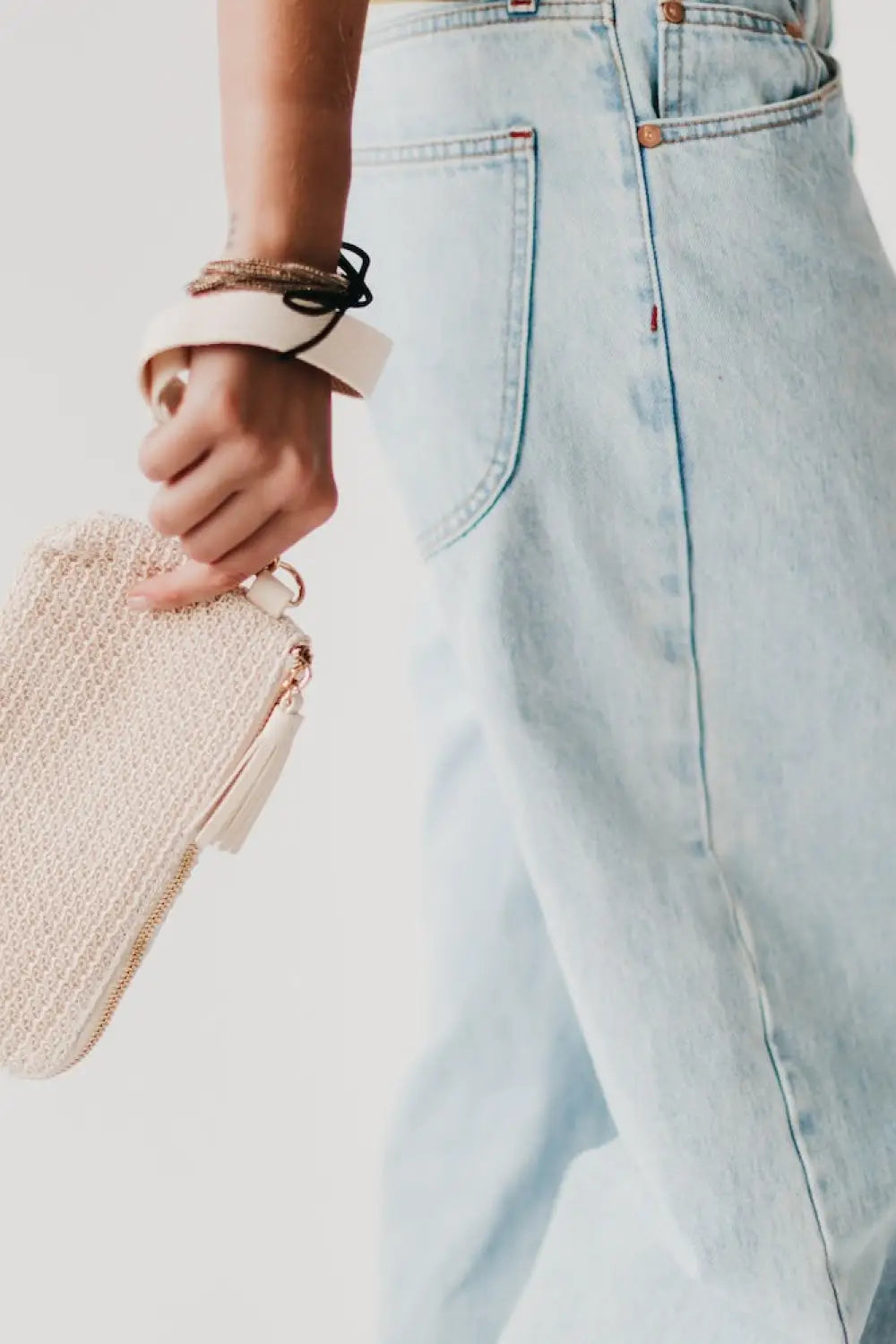 Rome Raffia Clutch Card Wallet Wristlet - Wristlet