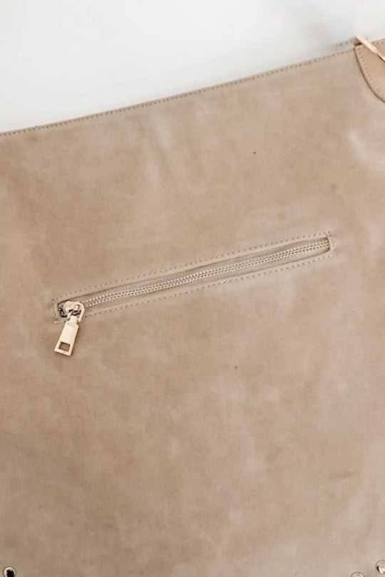 Rosalie Rivet Suede Hobo Bag - Tote Bag