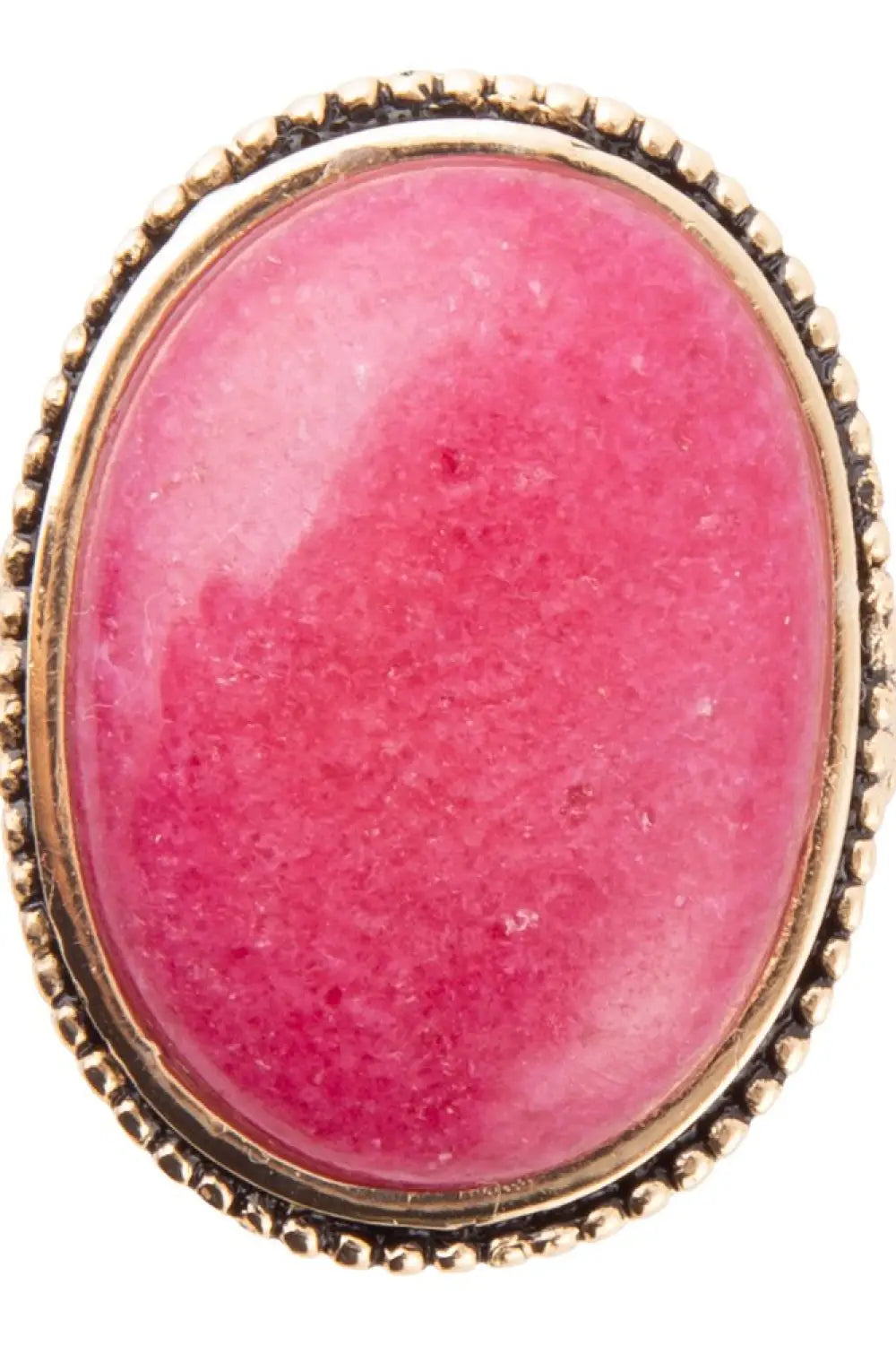 Rosie Pink Rhodonite and Golden Bronze Ring - Rings