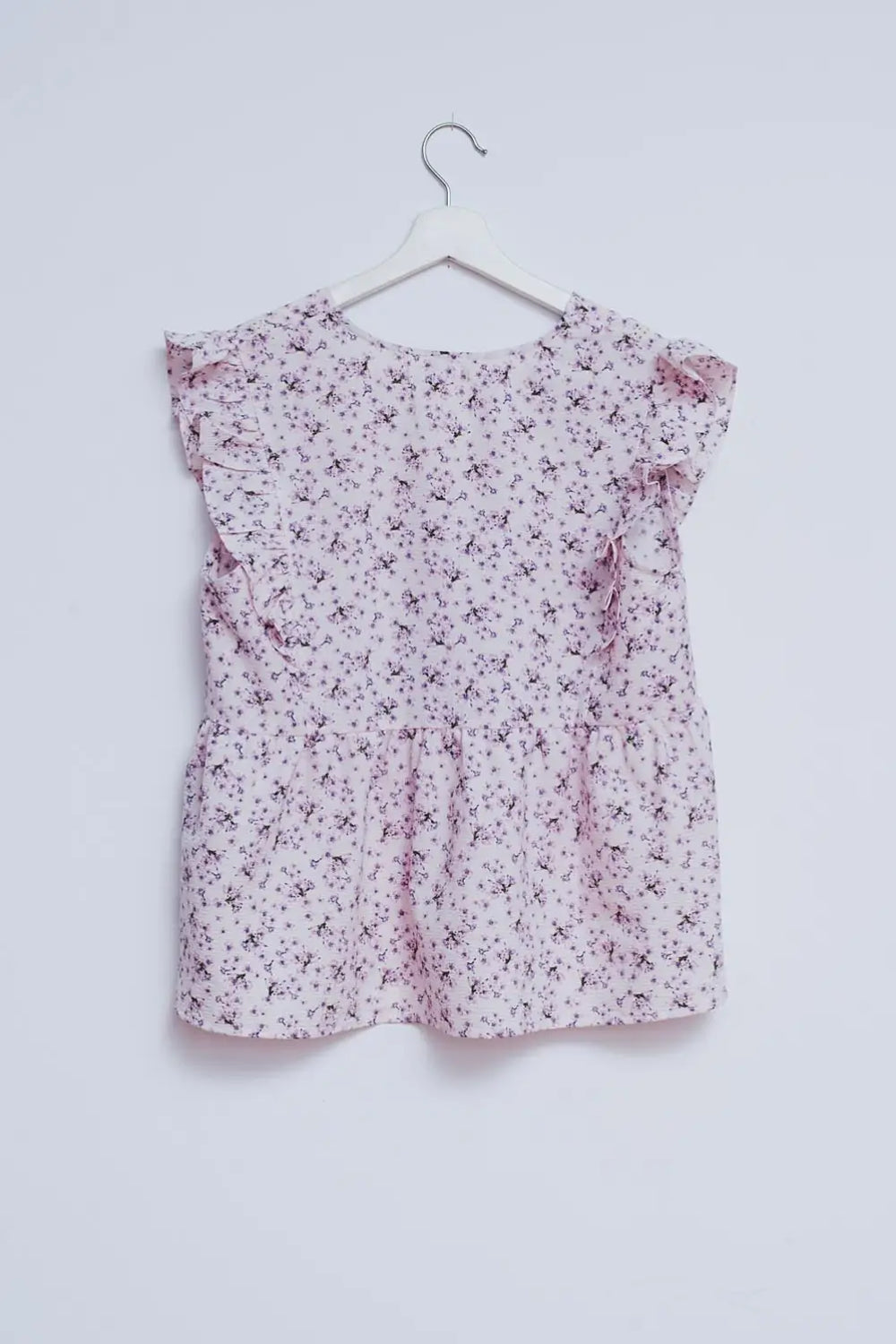 Ruffle detail blouse in lilac - Tops