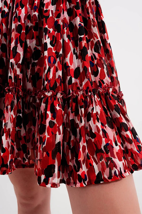 Ruffle mini skirt in animal print - Skirts