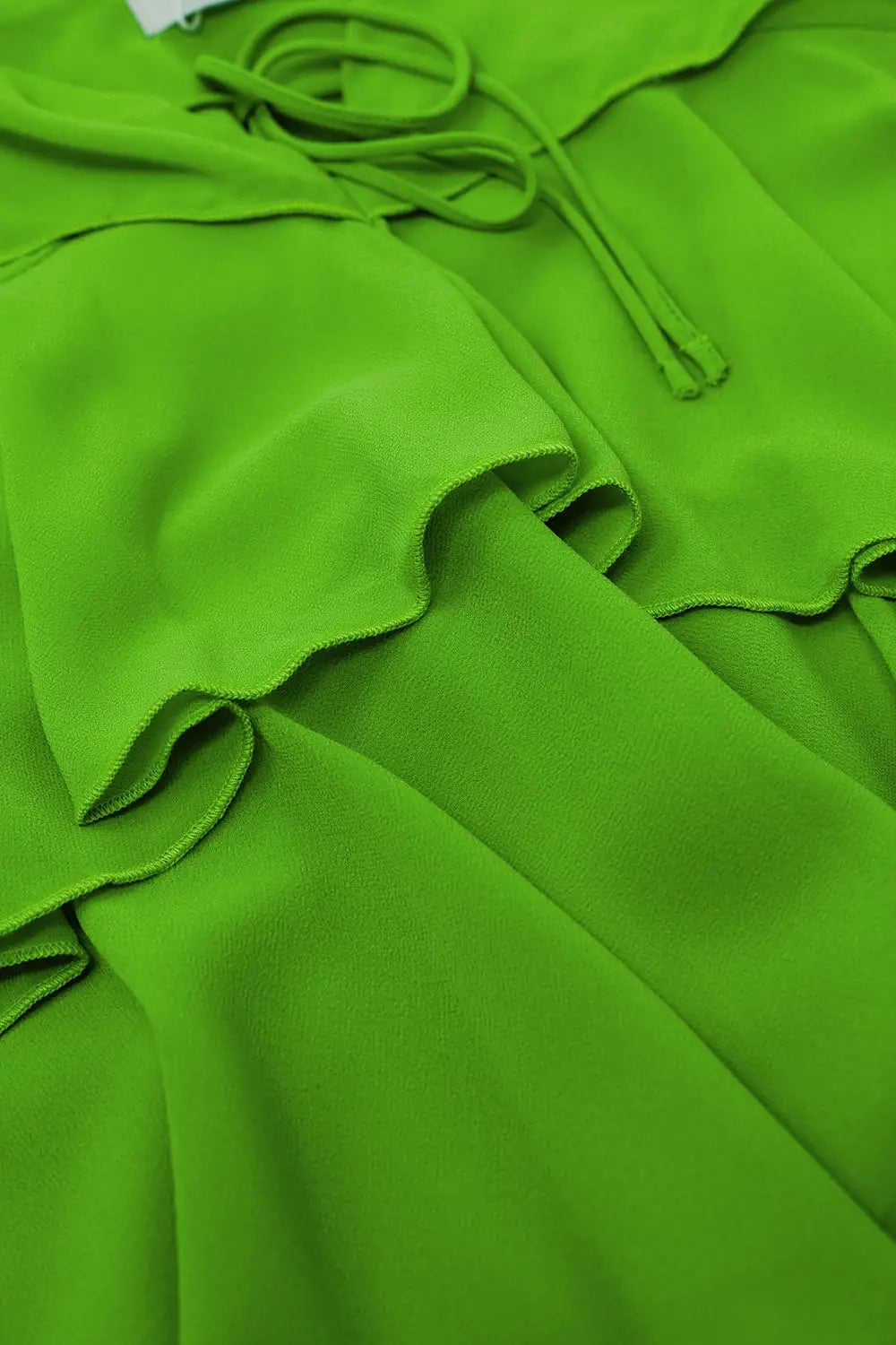 Ruffle Top WIth Thin straps in Green - Tops