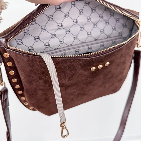 Sabrina Studded Suede Bum Bag - MELISSA JEAN