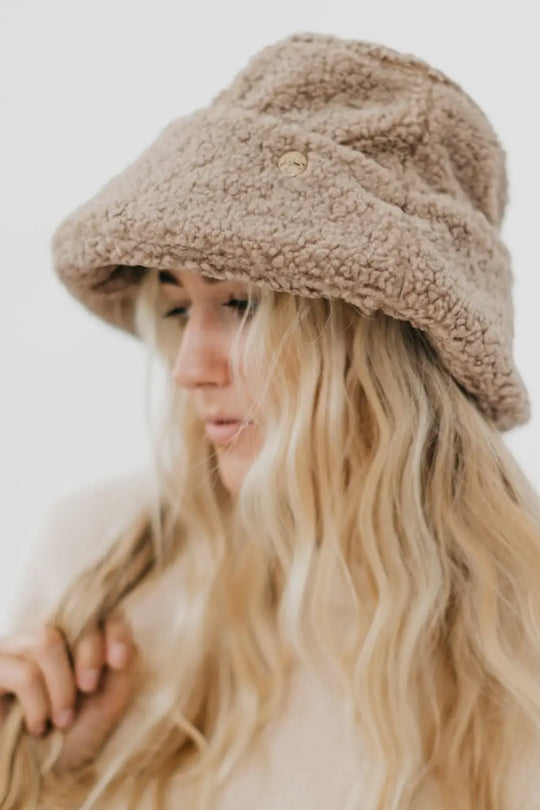 Sage Sherpa Bucket Hat - Mocha - Bucket Hat
