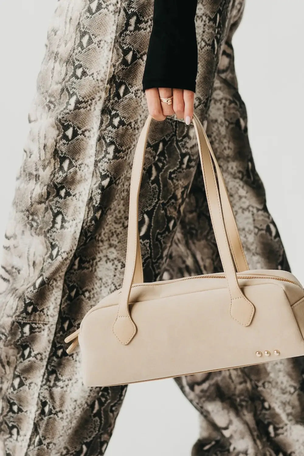 Sally Suede Barrel Shoulder Bag - Shoulder Bag