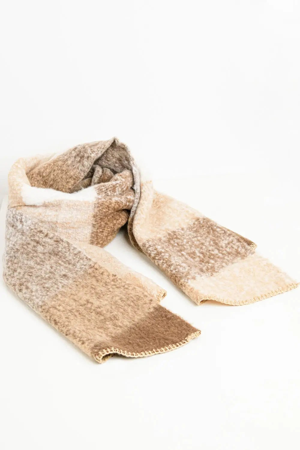 Scarf in beige and brown - One Size / Beige - Scarves & Hats