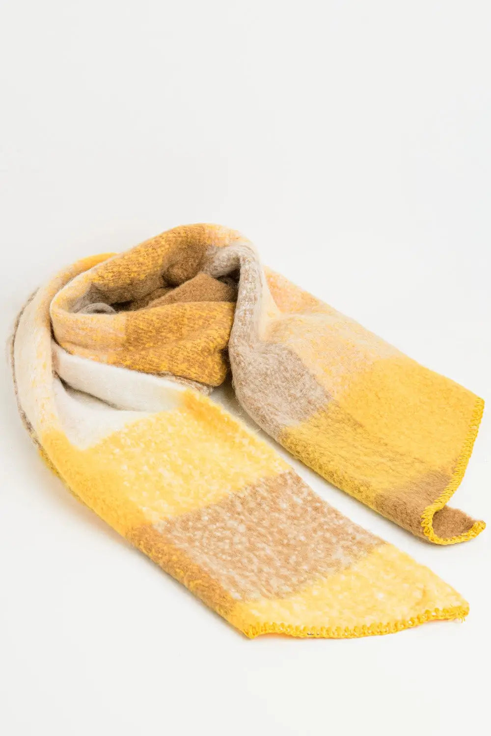 Scarf in beige and yellow - One Size / Yellow - Scarves & Hats