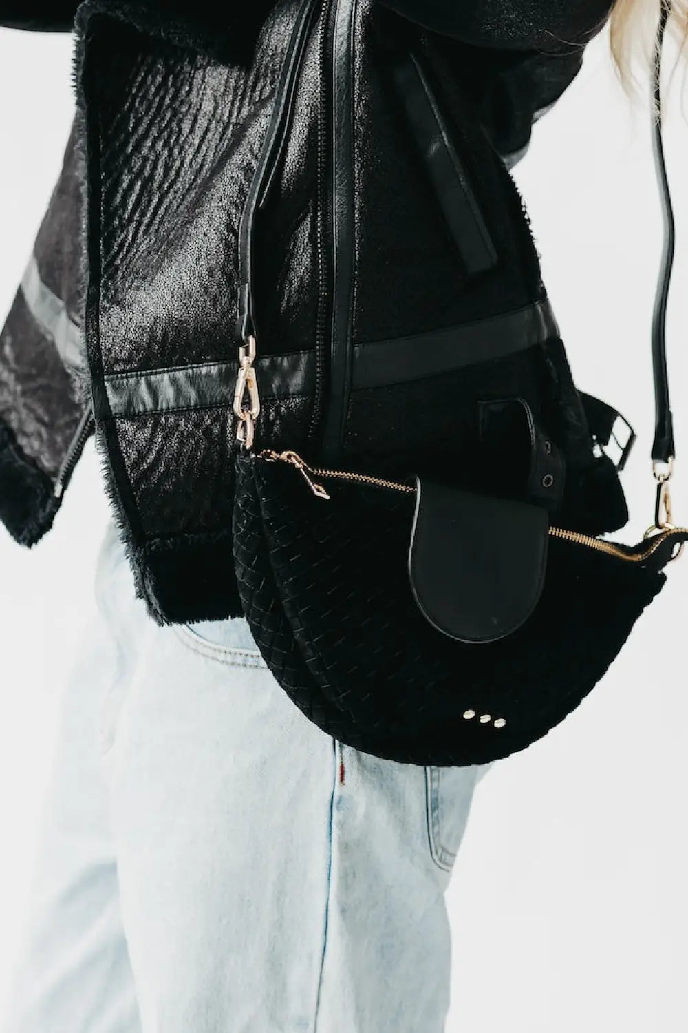 Selena Suede Flap Crossbody - Crossbody Bag