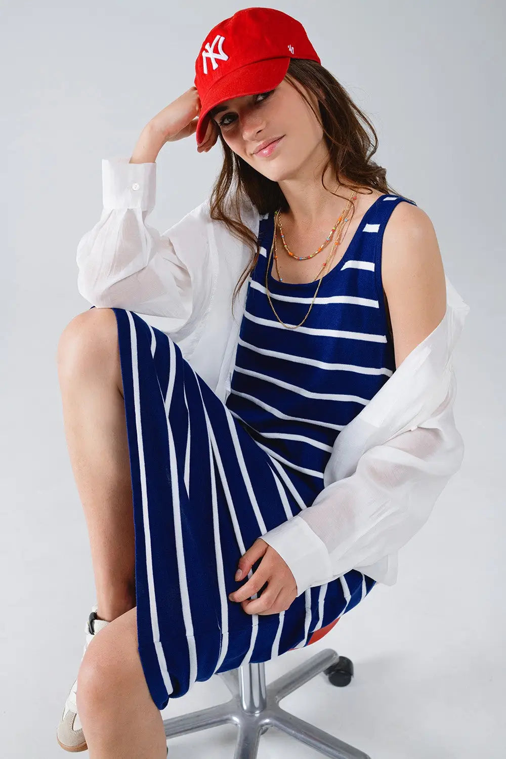 Semi Sheer White Blouse With Ruffle Detail Down The Front - Shirts