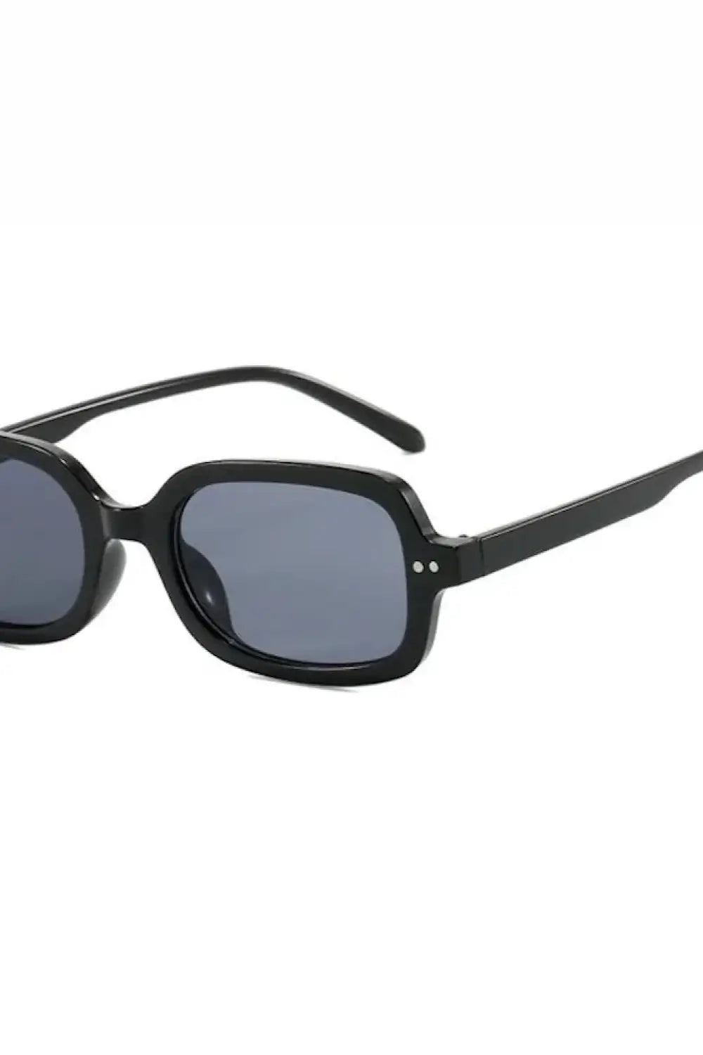Sheila Retro Oval Sunglasses - Black/Black Lens - Sunglasses