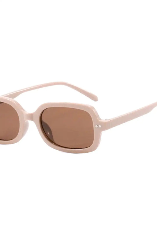 Sheila Retro Oval Sunglasses - Peach/Peach Lens - Sunglasses