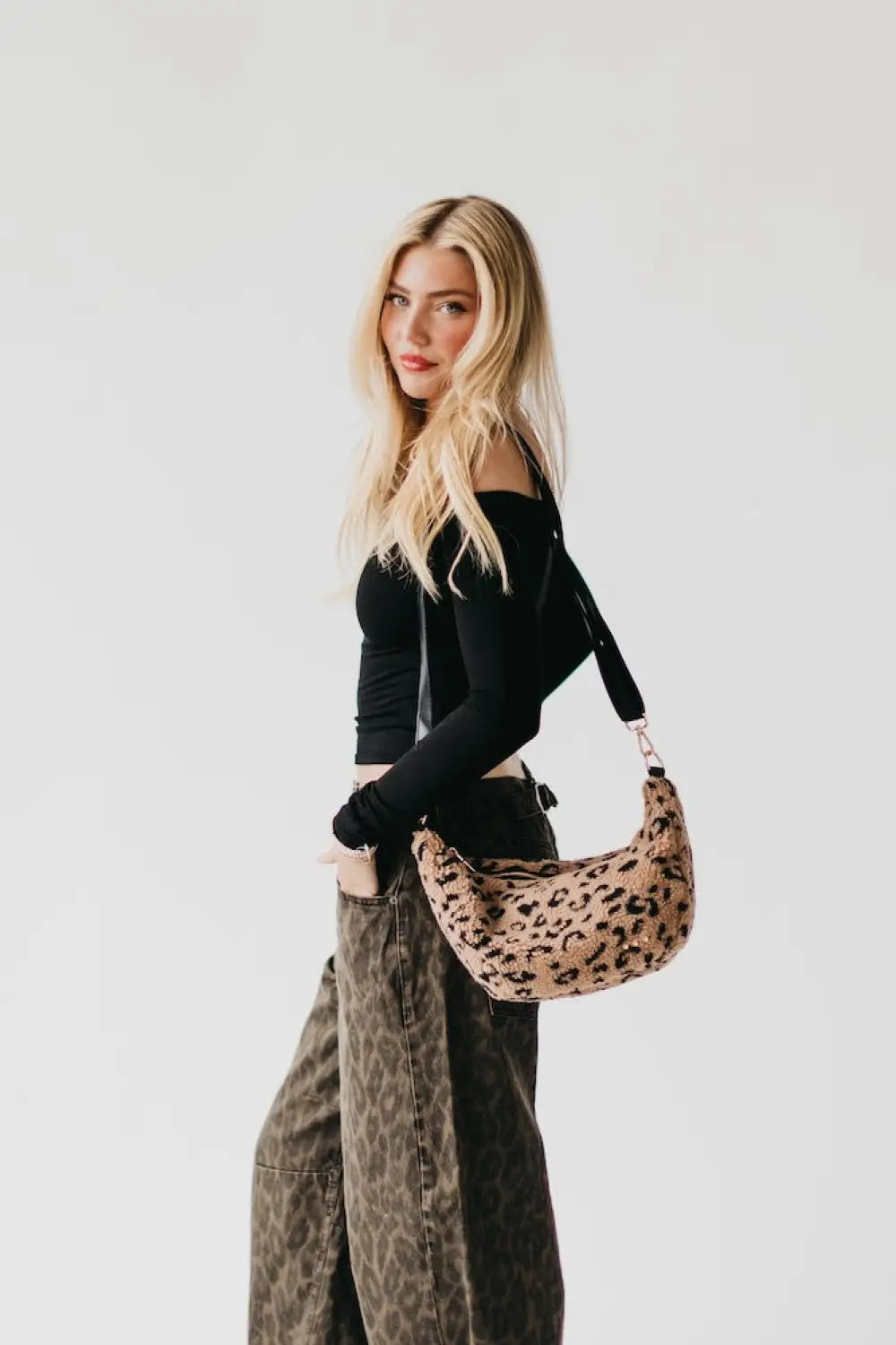 Shirley Sherpa Crossbody Bag - Crossbody Bag