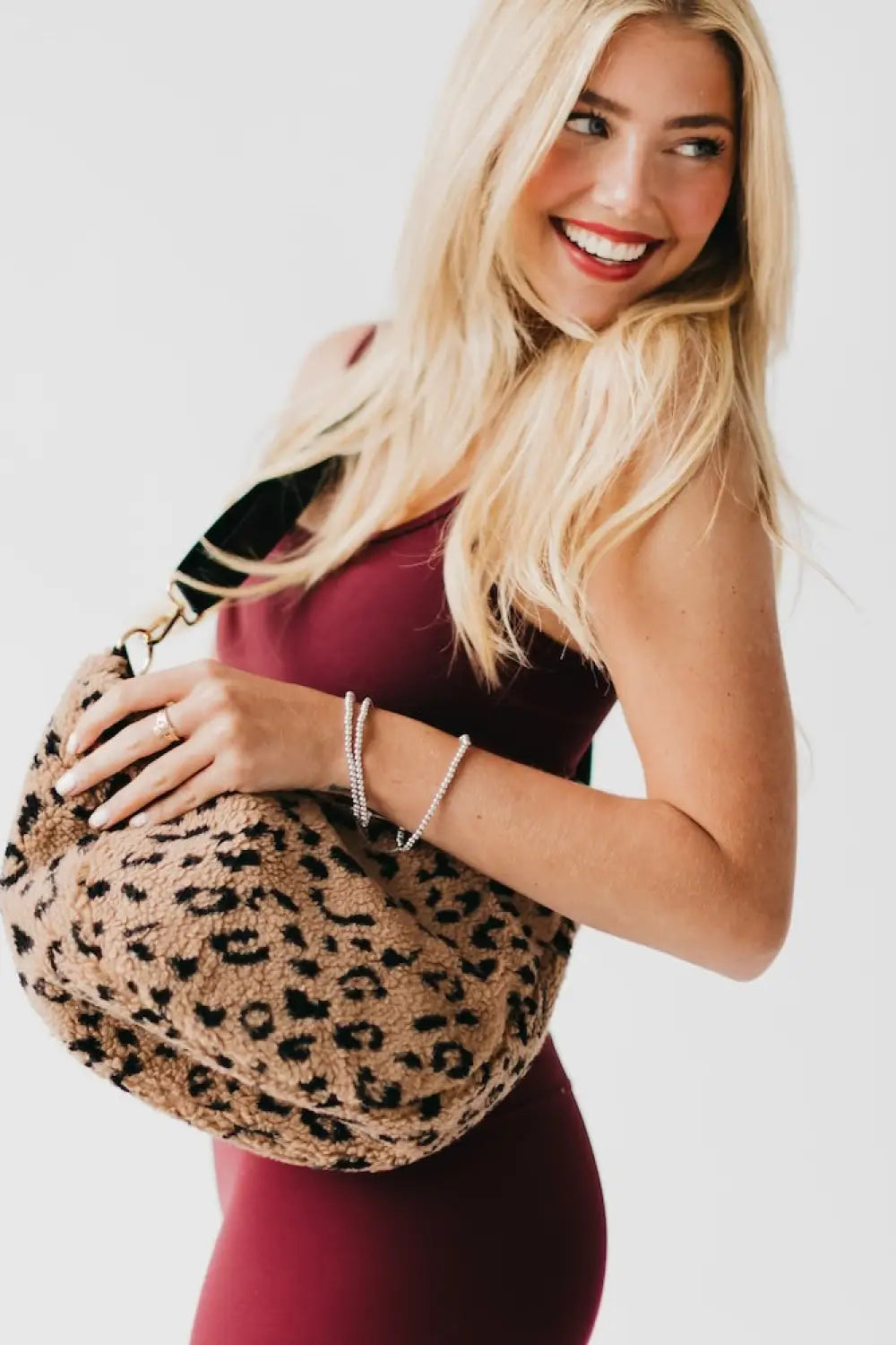 Shirley Sherpa Crossbody Bag - Leopard - Crossbody Bag