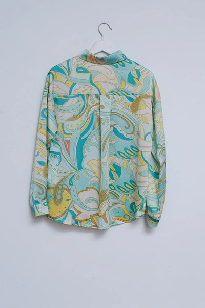 Shirt in abstract green print - Shirts