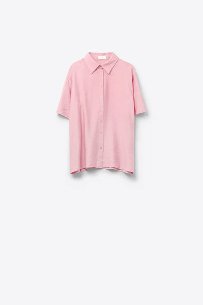 Short sleeve blouse in light pink - Shirts