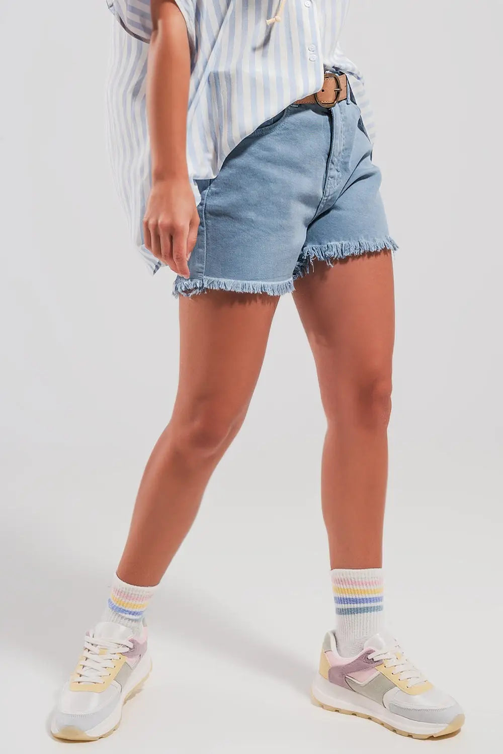 Shorts in in pale blue - Jeans