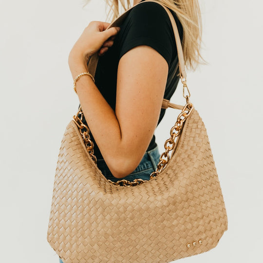 Sienna Slouchy Woven Shoulder Bag - NEW COLORS! - MELISSA JEAN