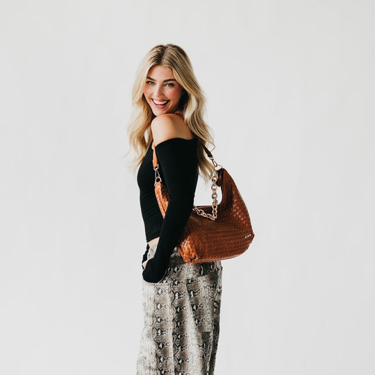 Sienna Slouchy Woven Shoulder Bag - NEW COLORS!