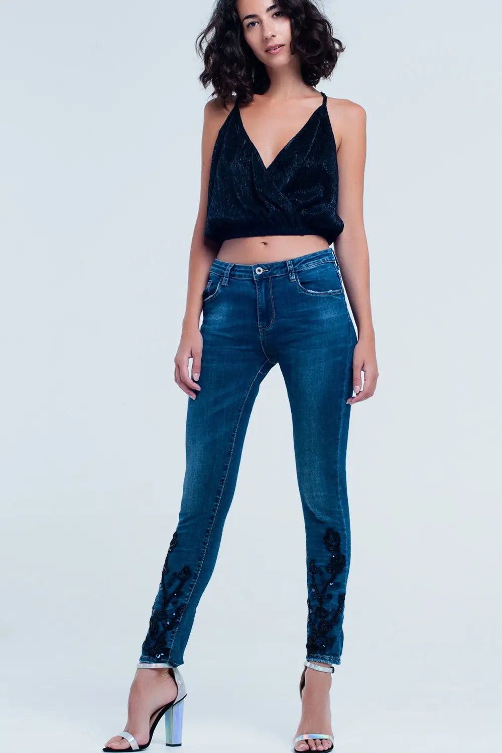Skinny Blue jeans with strass - Jeans
