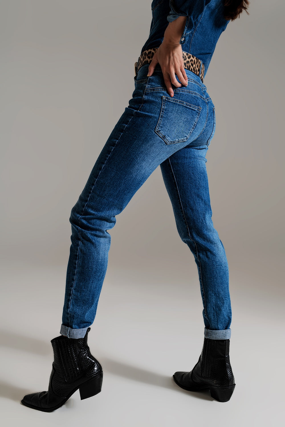 skinny High waisted  Jeans in mid Wash