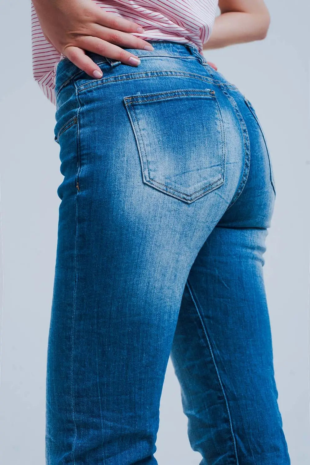 Skinny jeans with crinkle effect - Jeans