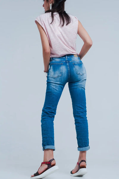 Skinny jeans with crinkle effect - Jeans
