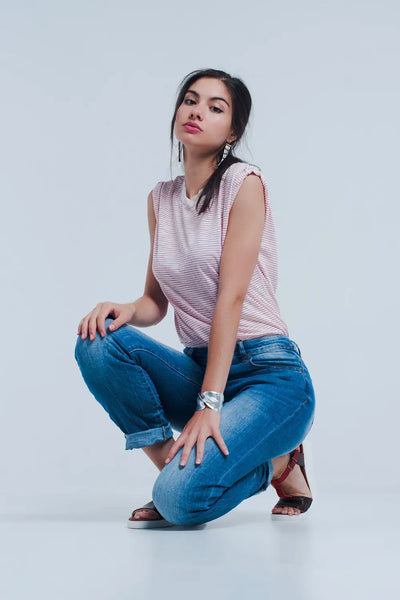 Skinny jeans with crinkle effect - Jeans