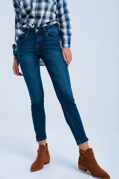 Skinny jeans with zipper - Jeans