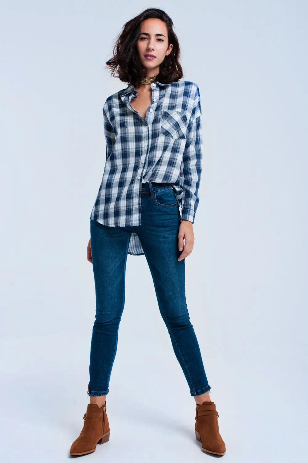 Skinny jeans with zipper - Jeans