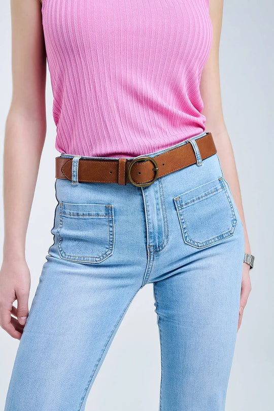 Skinny Light Wash Flare Jeans With Front Pockets - Jeans