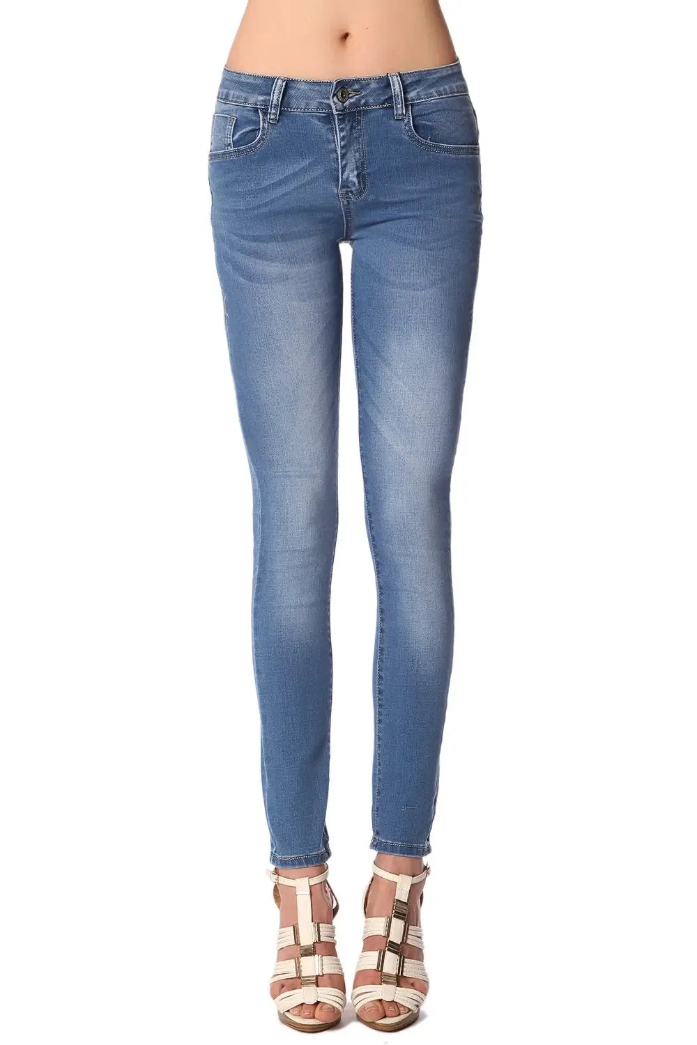 Skinny mid rise jeans in light wash - Jeans