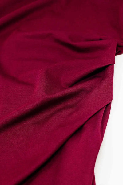 Sleeveless burgundy stretch tencel dress - Dresses
