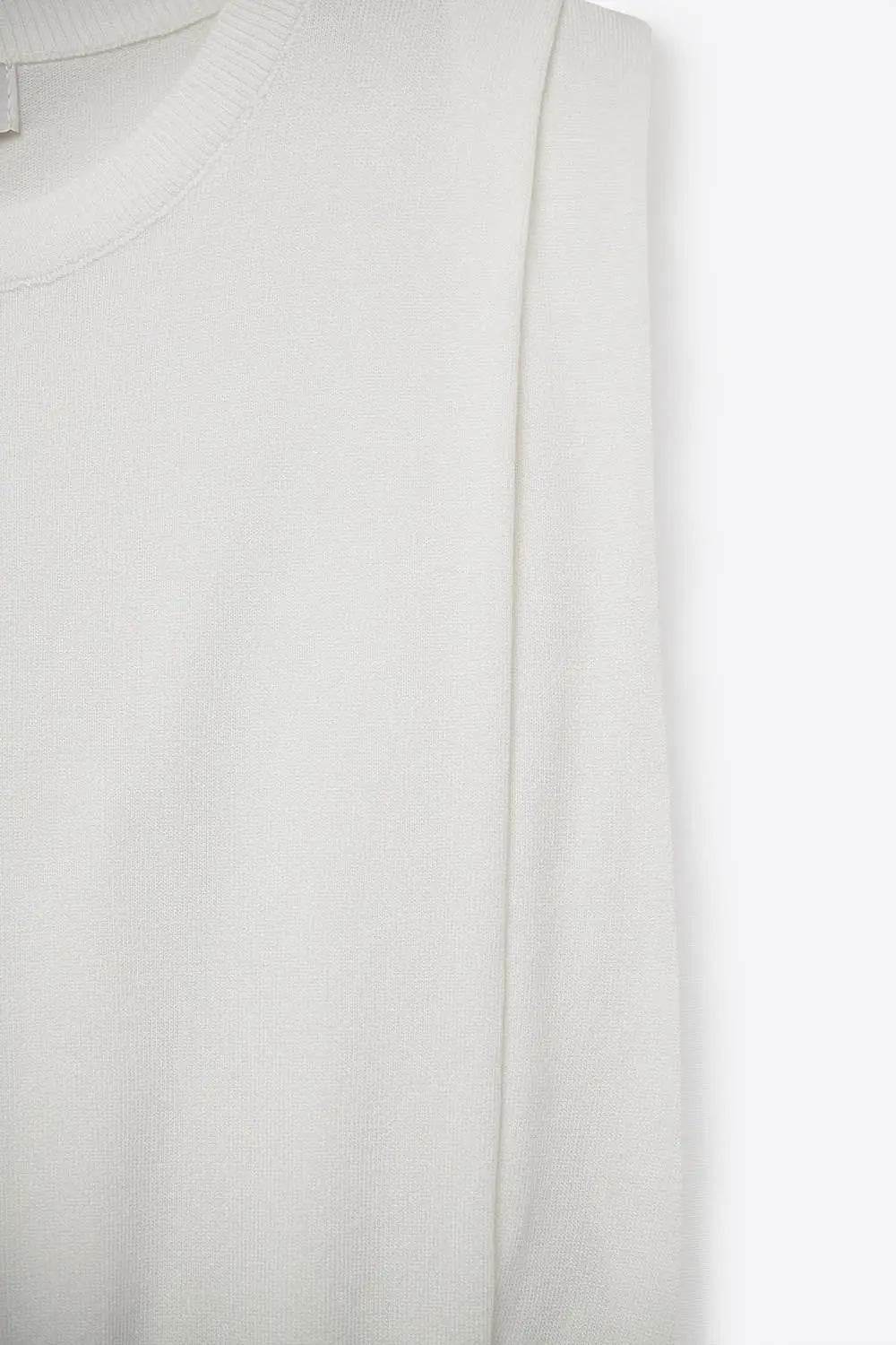 Sleeveless Knited sweater With Shoulder Drape in White - One Size / White - Sweaters