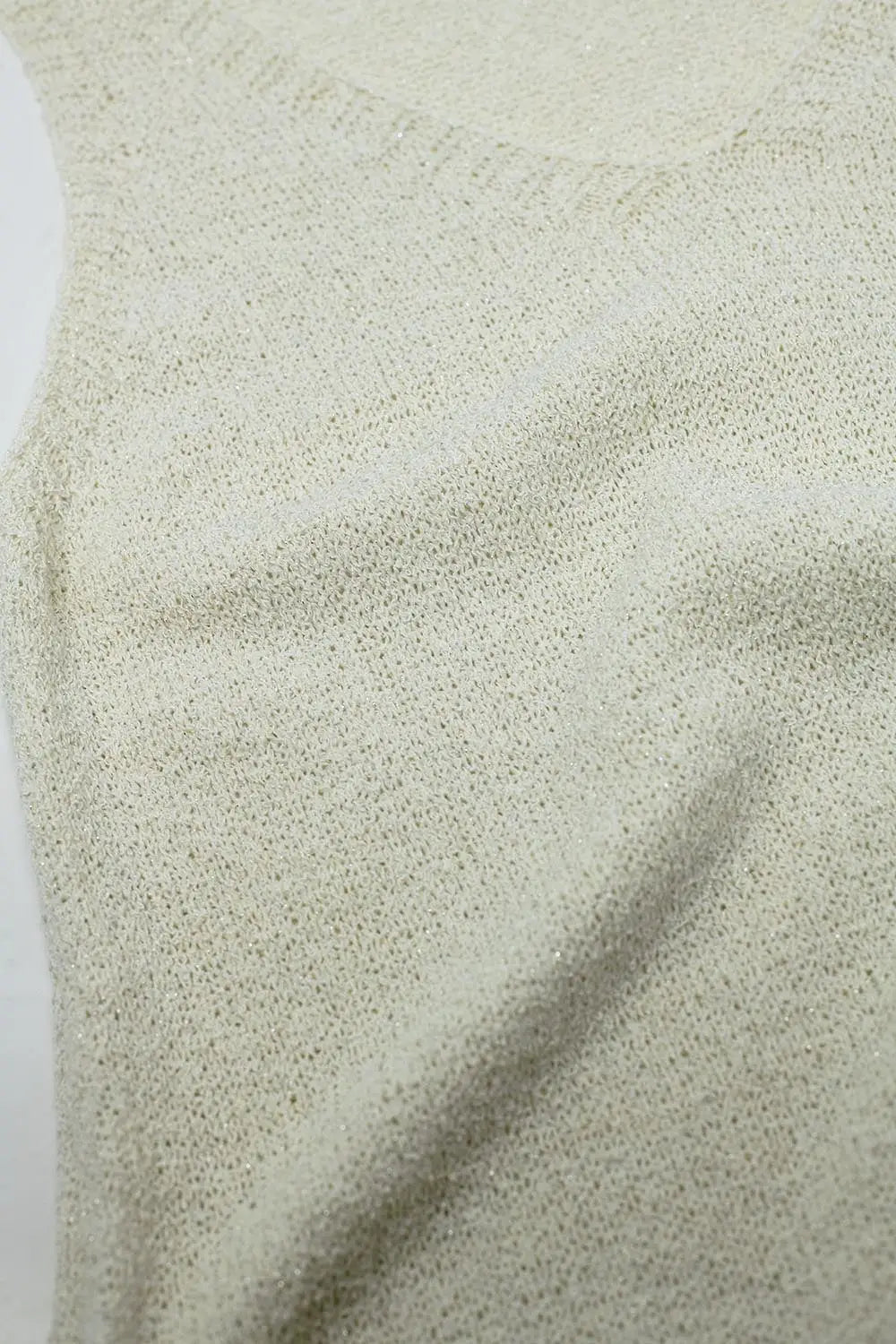 Sleeveless Maxi White Dress With Side Slit - One Size / White - Dresses