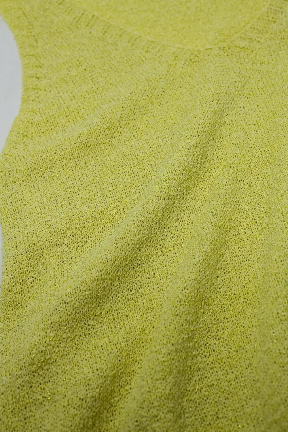 Sleeveless Maxi yellow Dress With Side Slit - One Size / Green - Dresses