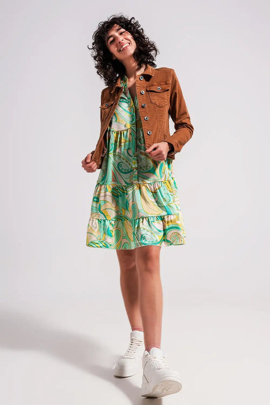 Slim denim trucker jacket in brown - Coats and Jackets