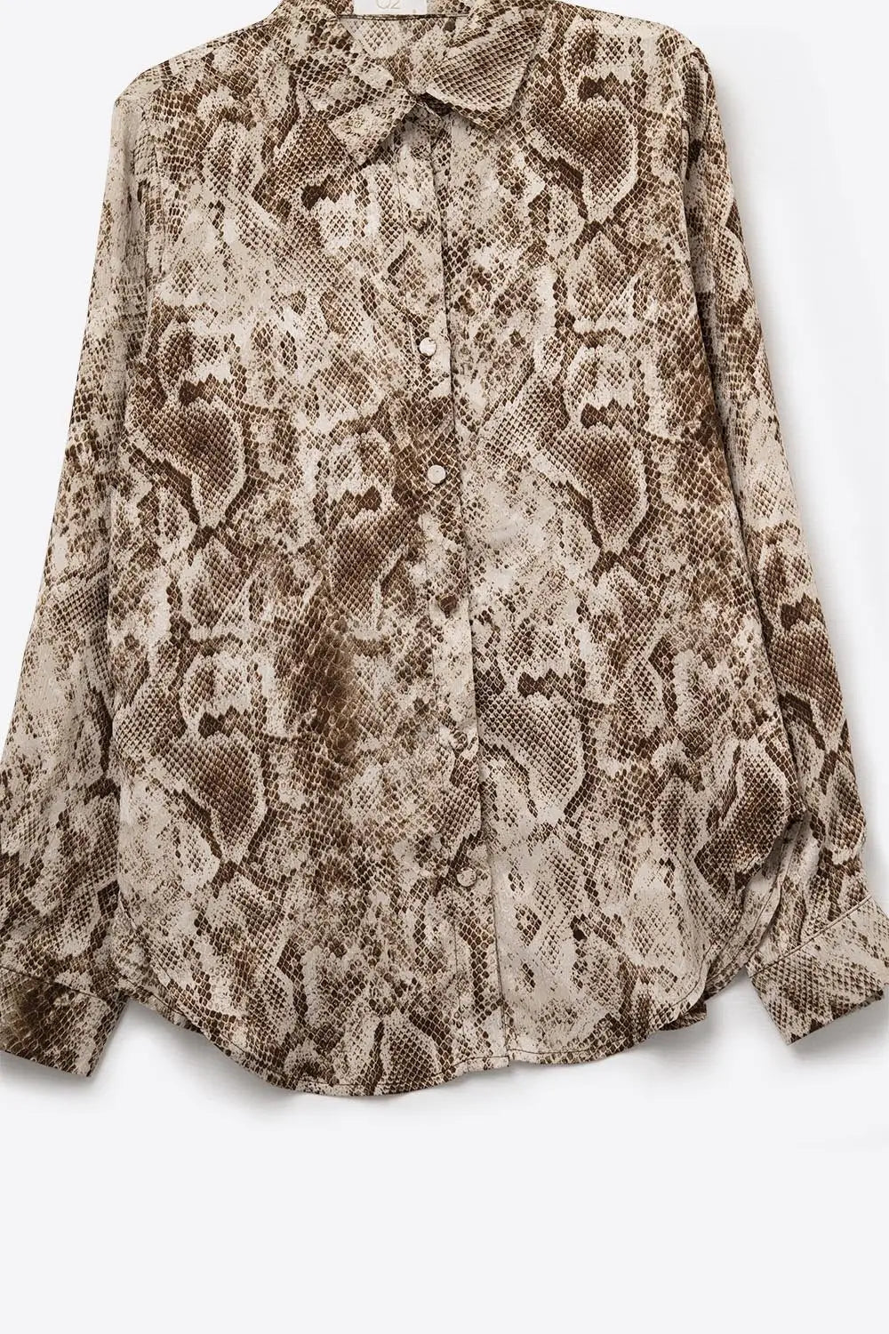 Snake Print Relaxed Shirt in brown - Shirts