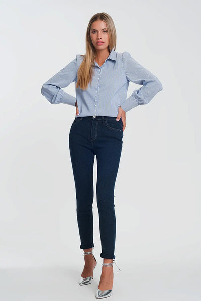 Sparkley high waist jeans in dark wash - Jeans
