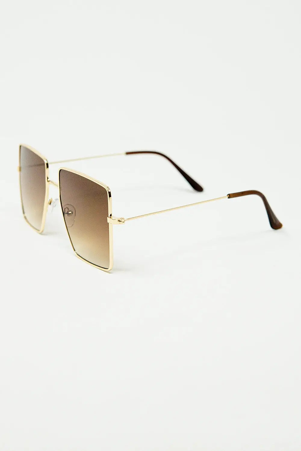 square and minimalist sunglasses - One Size / Brown