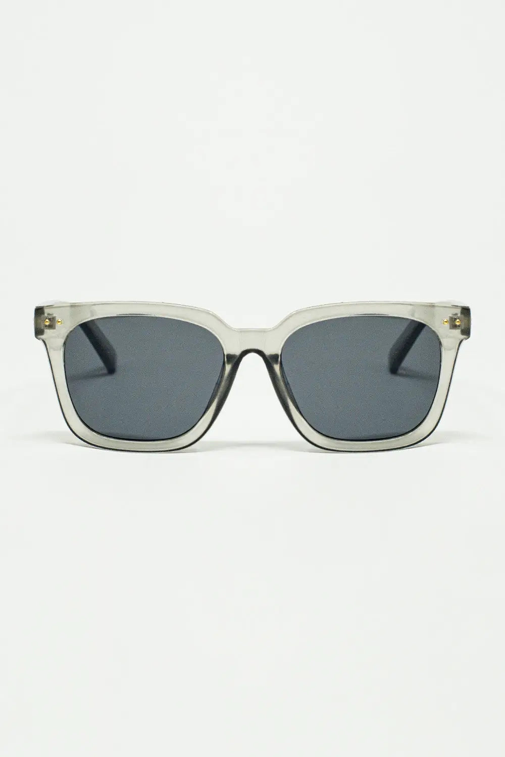 Q2 square bevel frame sunglasses in grey