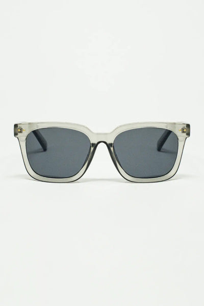 Q2 square bevel frame sunglasses in grey