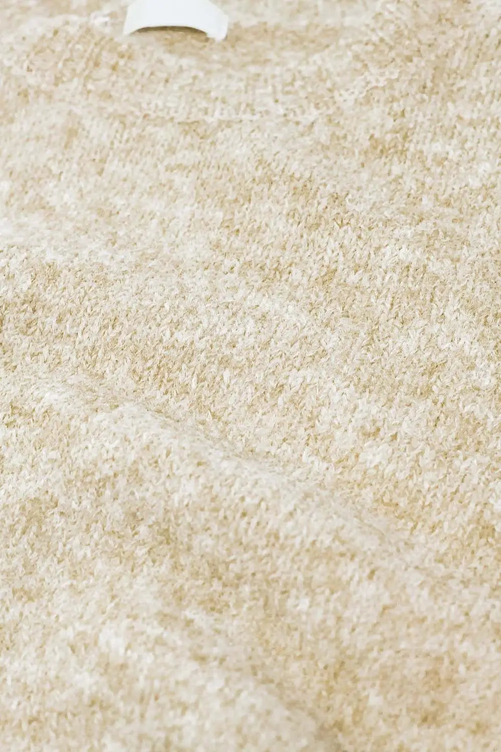 standard fit soft knit sweater in beige - Sweaters