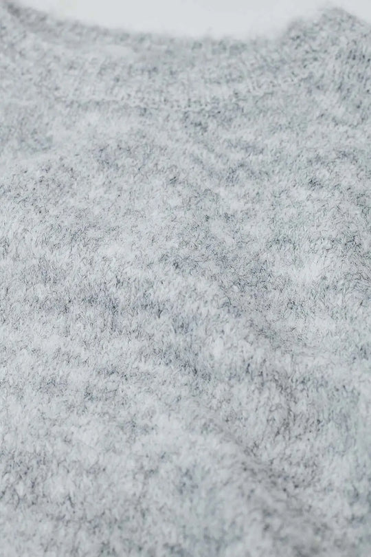 standard fit soft knit sweater in grey - Sweaters