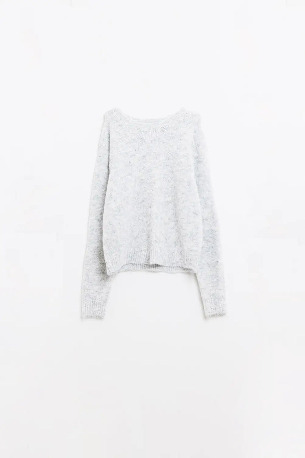 standard fit soft knit sweater in grey - Sweaters