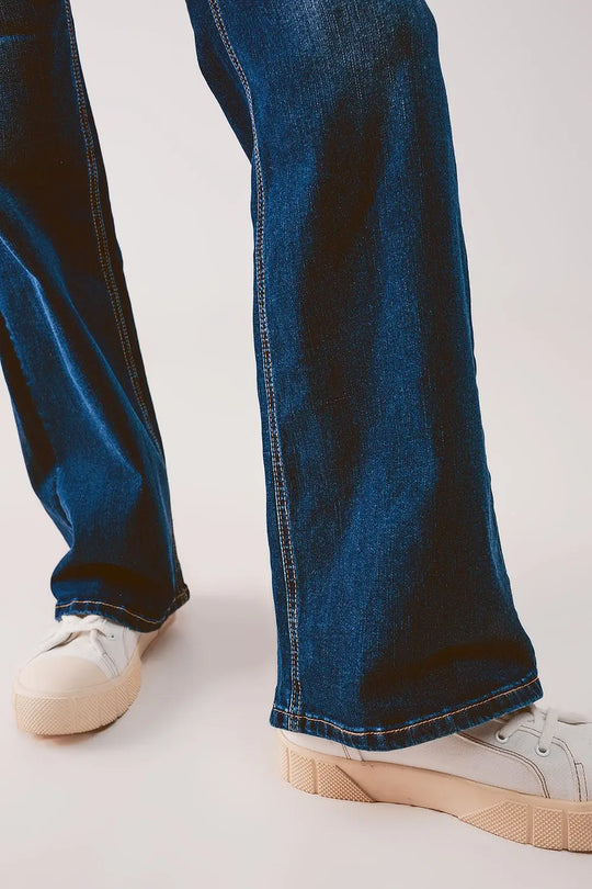Straight leg 90s jeans with in dark blue - Jeans