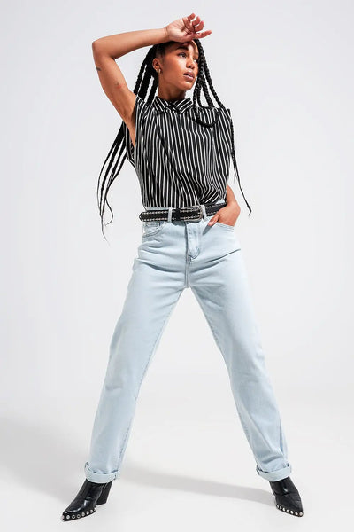 Straight leg jeans in vintage lightwash - Jeans