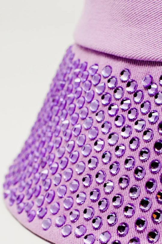 Strass bucket hat in purple - One Size / Purple