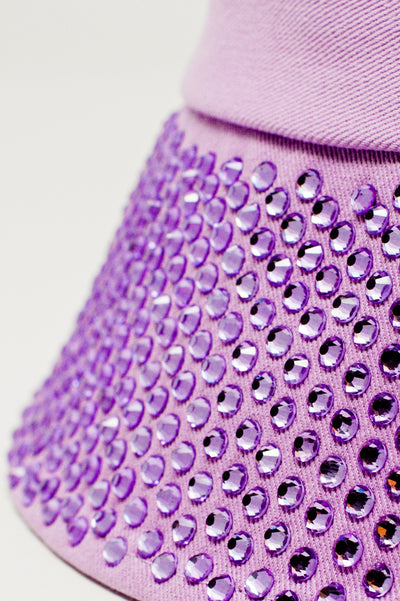 Strass bucket hat in purple
